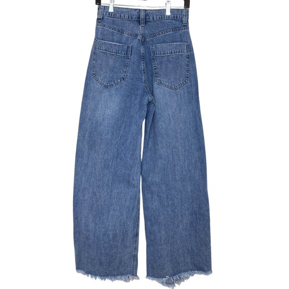By Together Wide Leg Button Fly High Rise Jeans - Picture 1 of 12